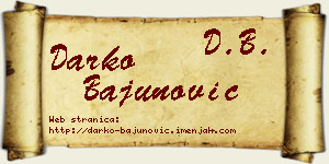 Darko Bajunović vizit kartica